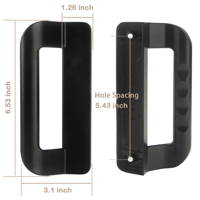 KVTTOZA Sliding Door Handle Set (No Lock, Non-Keyed), Fits 5-5/8