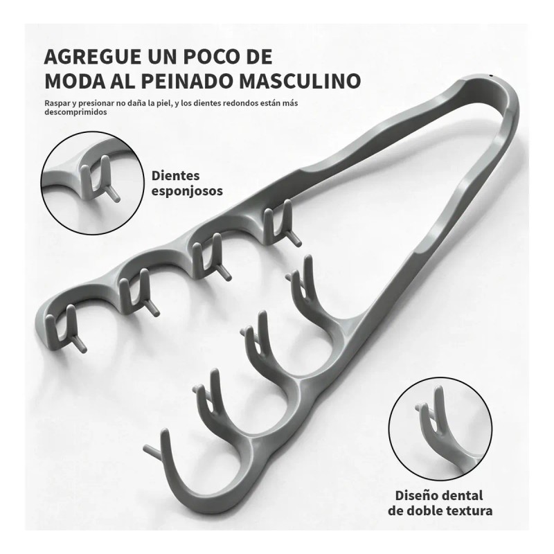 Peine Textura Voluminizante Barbero Estilista Peluquero, 3 U