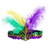 LKQBBSZ Mardi Gras Feather Headband for New Orleans Masquerade Mask