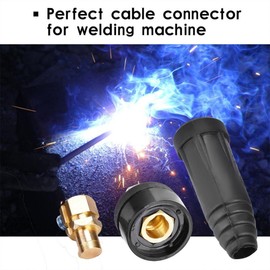 DKJ Series European Style Welding Cable Quick Coupling Plug and Installation Plug Socket Quick Coupling Adapter (DKJ35-50 Black)