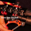 IFOOTAGE Red Tool Hook,4mm Hex Wrench,Handy 7mm Hex Socket,for Camera