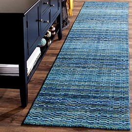 Safavieh Himalaya Collection HIM707A Handmade Premium Wool Runner, 2'3" x 10' , Blue / Multi