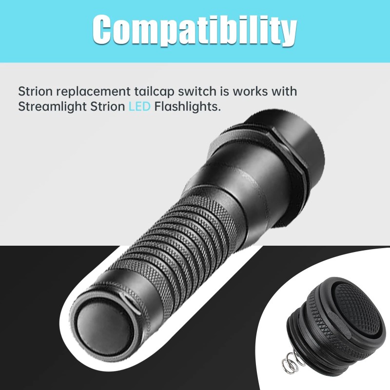 Trdzi Streamlight Strion Tailcap Assembly - Replacement LED Flashlight Switch