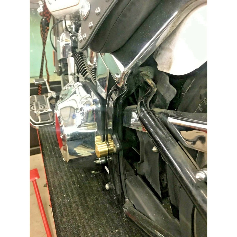 diycycleparts SOLID BRASS Swingarm Dome Pivot Bolt Covers Harley 2008