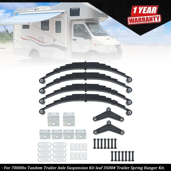 munirater 7000lbs Tandem Trailer Axle Suspension Kit leaf 3500# Trailer