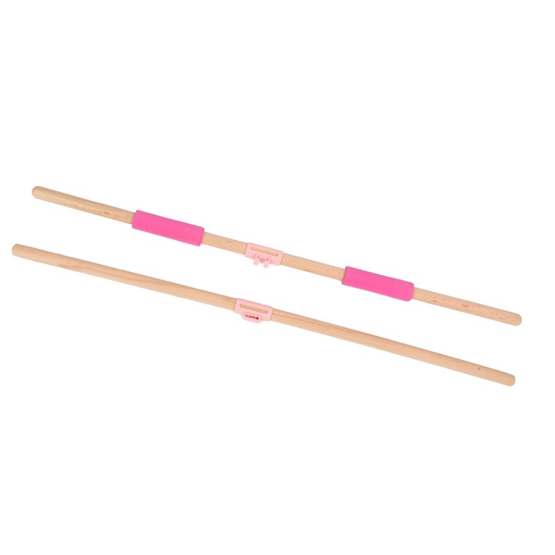 2pcs 31.5in Length Yoga Training Stick Beechwood Open Shoulder Back