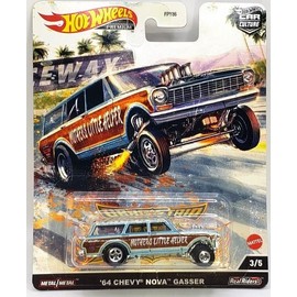 HW Car Culture 2023 Drag Strip Demons '64 Chevy Nova Gasser (escala premium 1:64)