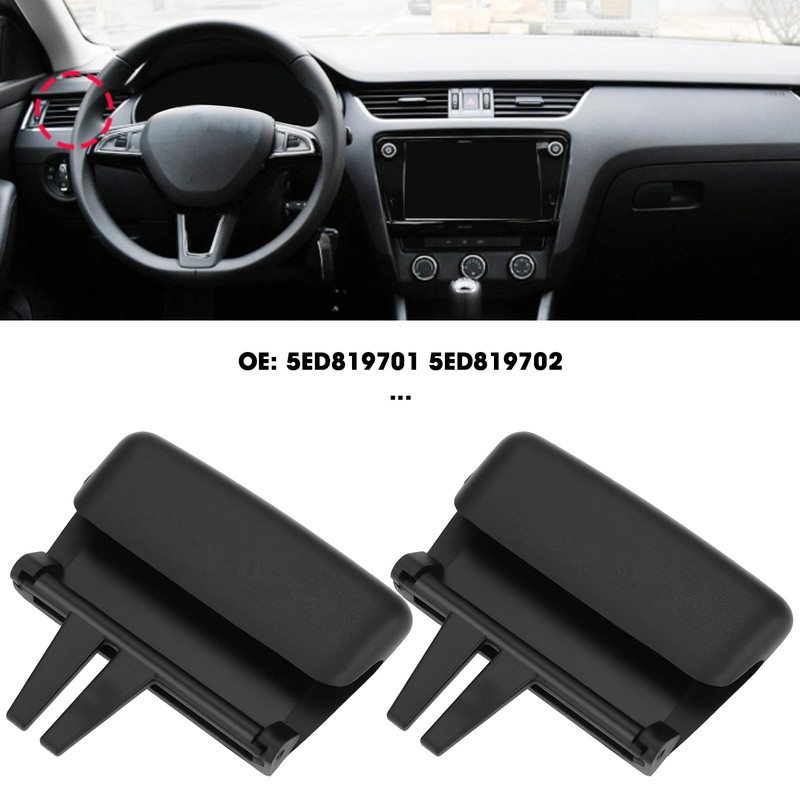 ECSiNG 2 Pieces Car Front AC Vent Slider 5ED819701 5ED819702