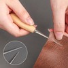 ieron Handmade Awl with Wooden Handle Sewing Awl for Leather