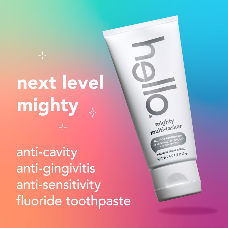 hello 8 in 1 Mighty Multi-Tasker Fluoride Toothpaste Pack, SLS