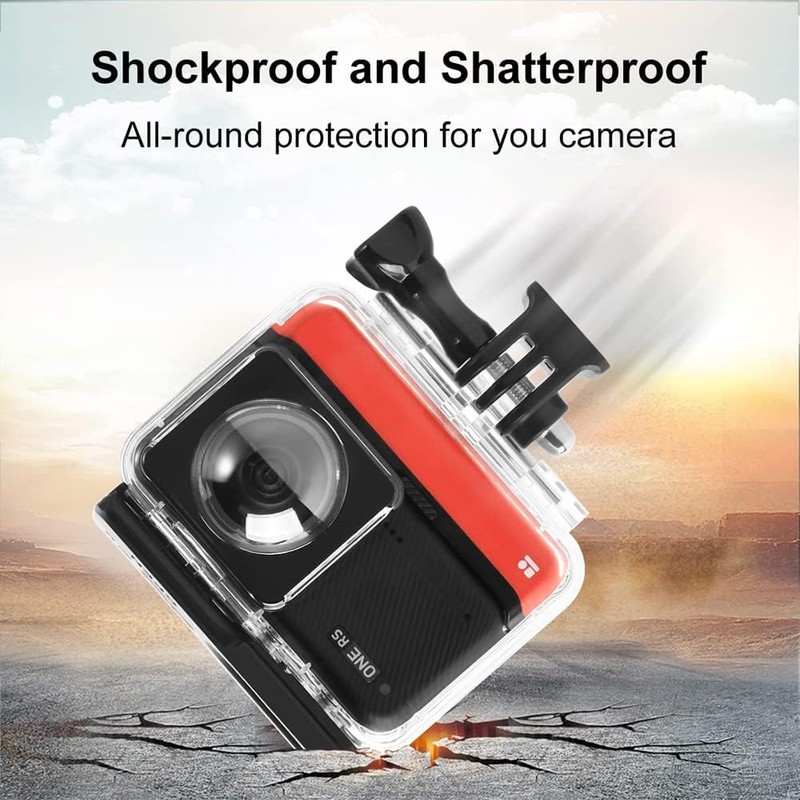 TOMGDRACO Insta360 ONE RS Panoramic Mode Dive Case for Panoramic