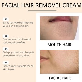 Facial Hair Removal Cream for Women - Upper Lip, Chin, and Face Hair Remover