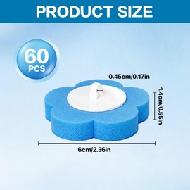 ALAHUGYEF 60 Pcs Disposable Toilet Brush Refills, tToilet Wand Refills