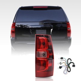 Tektend Tail Light Assembly Compatible with 2007-2014 Chevy Suburban/Tahoe Tail lights Rear Brake Lamp with Bulbs and Wiring Harness, Passenger Side