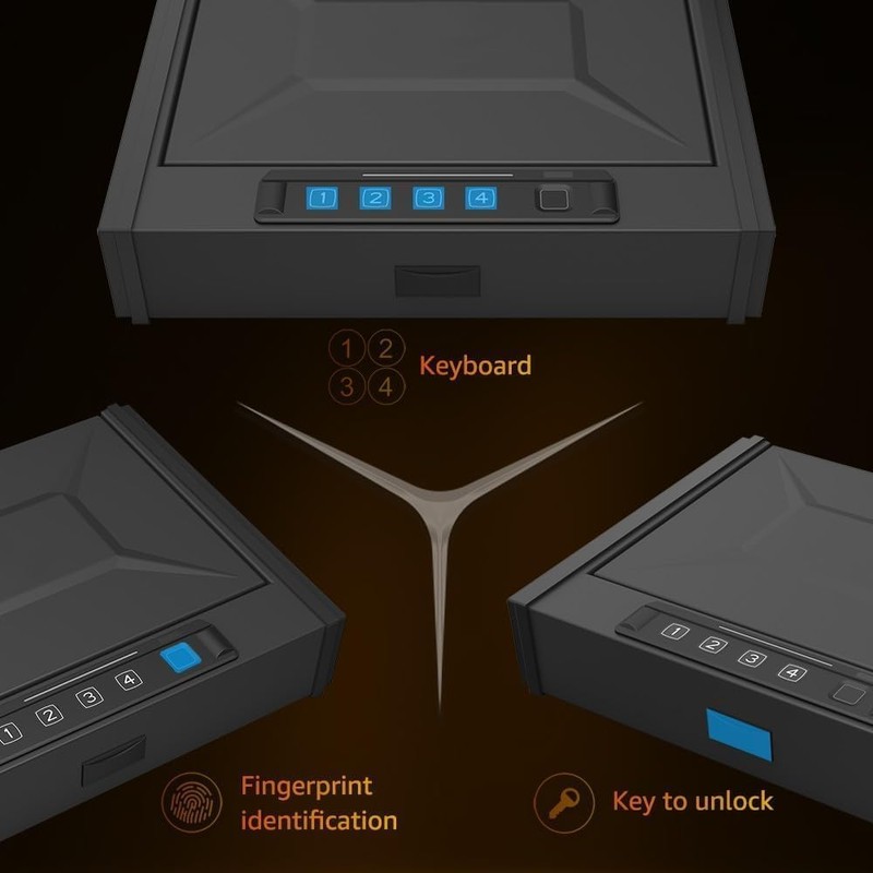 [ 30% Larger capacity ]Gun Safe for Pistols, Biometric Handgun