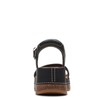 Clarks Women's Kassanda Lily Wedge Sandal, Black Leather, 8 Wide