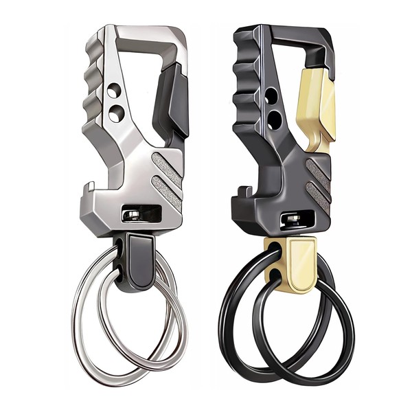 ROBOHOOK Keychains 2pcs, Car Key Chain, Bottle Opener Keychain, Mens