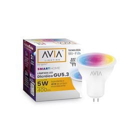 iGoto Foco Inteligente Dimmable GU5.3 Wifi AVIA, RGB 2700 a 6500K Multicolor SmartHome, compatible con IOS, Android, Asistente de Google y Alexa,...  