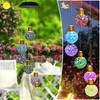 YUETJIN Mosaic Edison Bulb Solar Ball Lamp Hanging Wind Chime