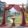 Arch Drapes for Wedding Arch Draping Fabric Burgundy Sheer Backdrop