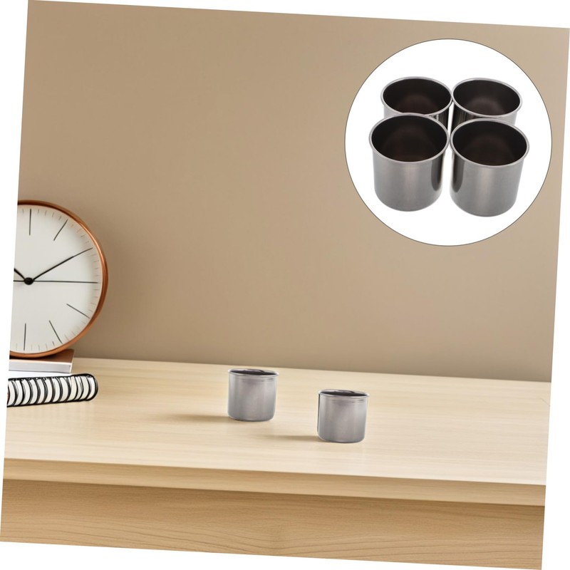 ULTECHNOVO 4pcs Stackable Stainless Steel Cups Metal Drinking Tumblers for