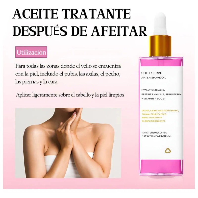 Aceite Para Después Del Afeitado Con Vainilla Y Fresa Para