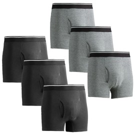 Incontinence Pants, Men's, Urinary Leak Pants, Boxer Shorts, Absorbent Pads, Toyobo Lanciel, Pat, High Performance Water Absorbent, Antibacterial and Odor Resistant, Cotton, Plain, Open Front, Set of