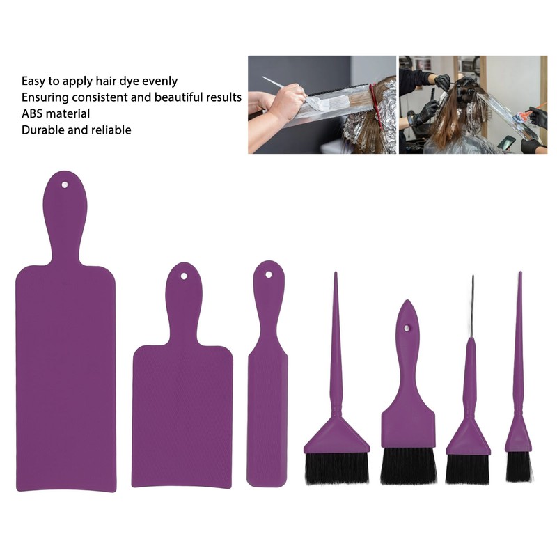 7pcs Hair Dye Tool Set Balayage Board Coloring Brush Hair