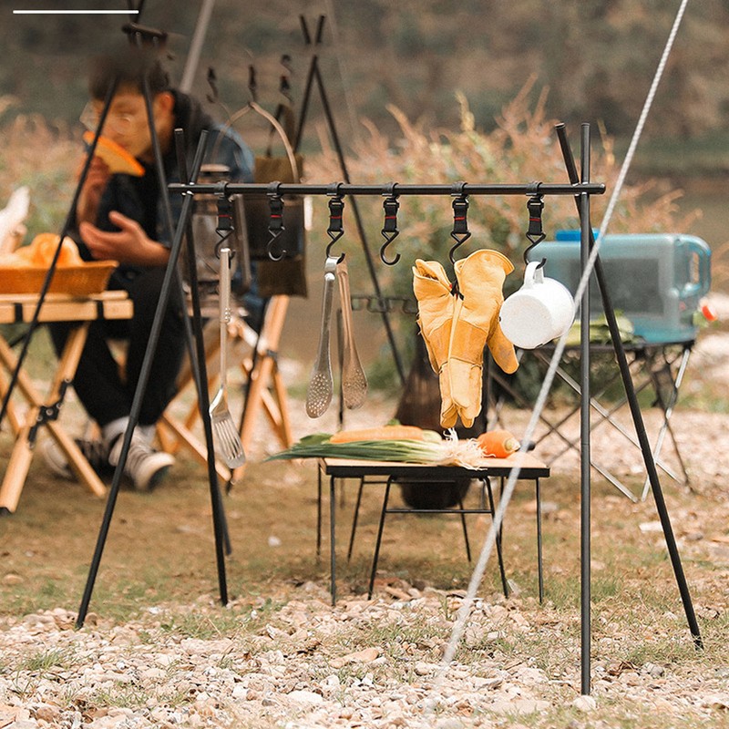 Camping Racks Aluminum Alloy Folding Triangular Shelf Collapsible Hanging Organizer