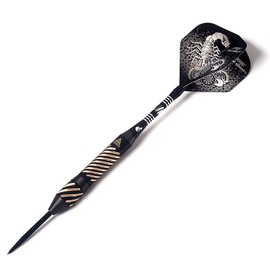 CUESOUL 22 grams Black Scorpion Steel Tip Darts Set with Dart Case(HX-SL-F3106)