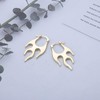 Cybche Punk Flame Hoop Huggie Earrings Gold Fire Flame Drop