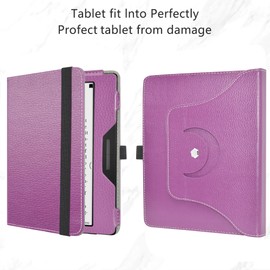 MAMA MOUTH Case Compatible with BOOX Go Colour 7 Case, 360° Rotating Stand Cover Premium Protective Case with Stand Function for BOOX Tablet Go Colour 7 Inch Tablet, Purple