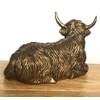 Laying Highland Cow Mother & Calf ornament figurine from the