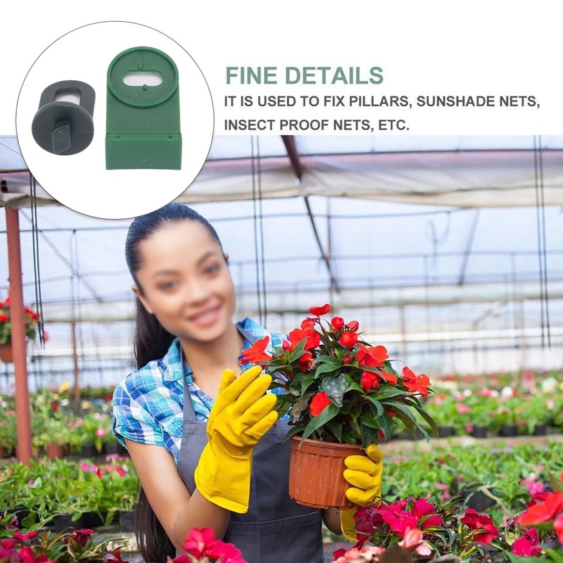 50PCS Plastic Greenhouse Twist Clips Shading Fixing Clips with 50