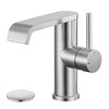 TONNY Bathroom Faucet, Waterfall Bathroom Sink Faucet Single Handle, Brushed