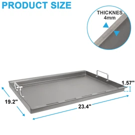 Full-Size Griddle Inserts for Weber Summit 400 Gas Grills, Flat Top Griddle for Weber Summit E-420/E-450/E-470/, Replace for 67550 Grates