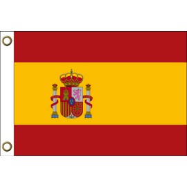 Spain flag, 150 cm x 90 cm / 90 x 150 cm, weatherproof and durable, polyester with two eyelets