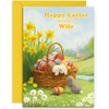 Wife Easter Card - Hoppy Easter - Medium Sized Card
