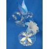 Glass Baron Blue Hummingbird with Flower Figurine