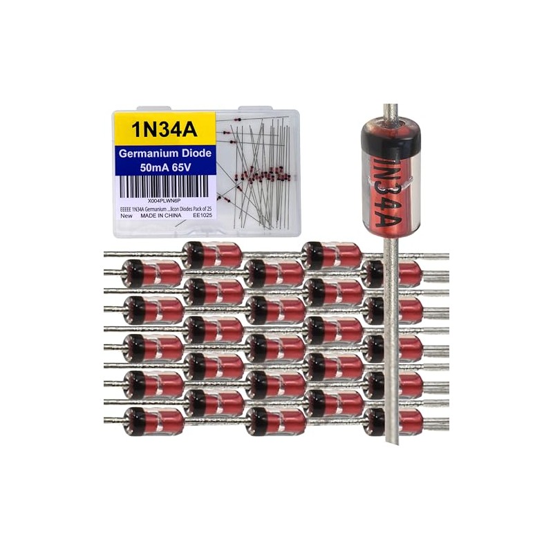 EEEEE 1N34A Germanium Diode (25pcs) 1N34 50mA 65 Volt 65V