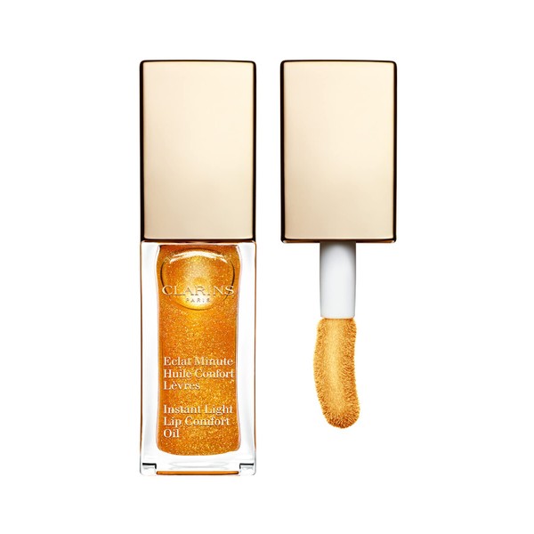 Clarins Eclat Minute Comfort Lip Oil, 07-Honey Shimmer - 7 ml