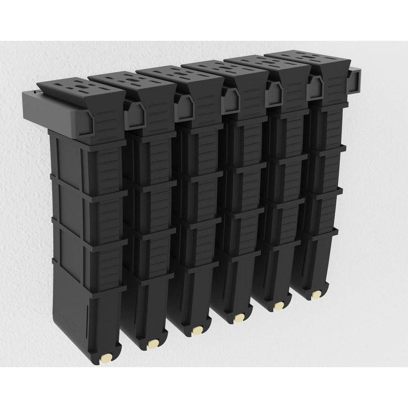 HEKAGURA Durable ABS 6 Standard Rack Wall Mount, Wall Magazine