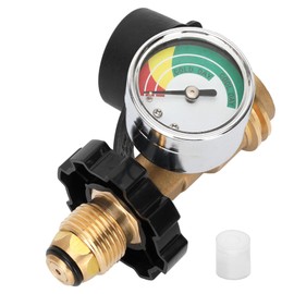 Aekops 100 lb Propane Tank Gauge Adapter Converts POL LP Tank Valve to QCC1, Upgrade Propane Gauge for 100 lb Tank, POL to QCC1 Propane Tank Adapter for Heater, BBQ Gas Grill - Old to New Type,1 Pack