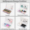 Meiikun Pencil Box, Large Capacity Pencil Boxes 2 Compartments, Hard