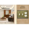 OKAWYC Double Toggle/Single Duplex Light Switch Cover Belaire Beaded Metal