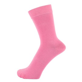 ZAKIRA Finest Combed Cotton Dress Socks in Plain Colours for Men, Women, 4-6 (UK), Pink