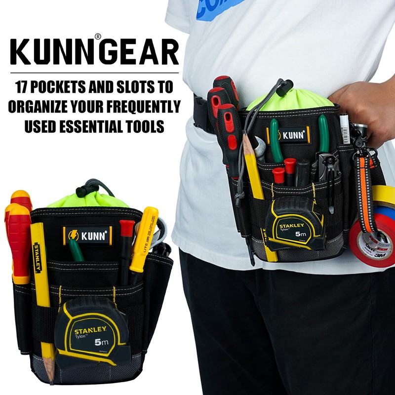 KUNN Tool Pouch with Belt Clip - Adjustable 1.5-Inch Belt