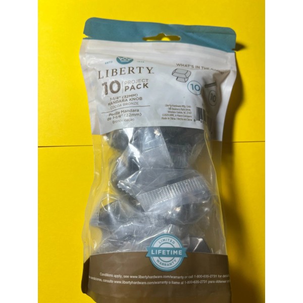 Liberty 10*** Pack 1-1/4" (32MM) Mandara Knob Cocoa Bronze