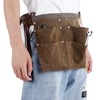 Waxed Canvas Apron Thickened Waterproof Tools Pocket Apron for Garden