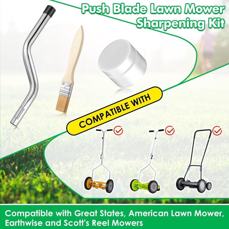 Dunkive Compound Sharpening Kit, Reel Lawn Mower Sharpening Kit Compatible